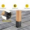 Kit de Bases y Soportes Para Pergola 4"x4" Autoconstrución