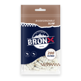 Filtros Bronx Slim Biodegradables 15mm x 6mm 200 Unidades