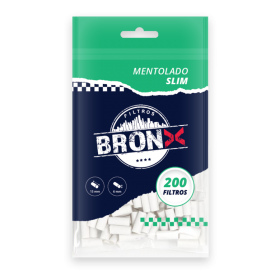 Filtros Bronx Slim Mentolados 15mm x 6mm 200 Unidades