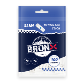 Filtros Bronx Slim Mentolados Click 15mm x 6mm 100 Unidades