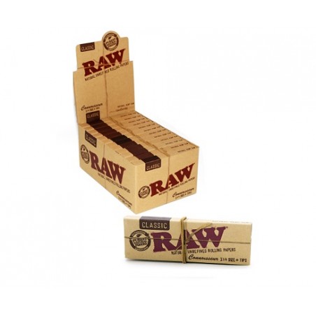 Papelillos RAW Connoisseur 1 1/4 + TIPS