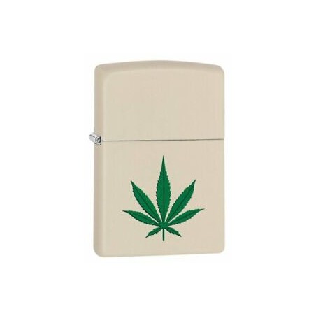 Encendedor Zippo Cream Matte Weed Leaf