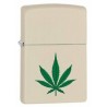 Encendedor Zippo Cream Matte Weed Leaf