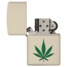 Encendedor Zippo Cream Matte Weed Leaf