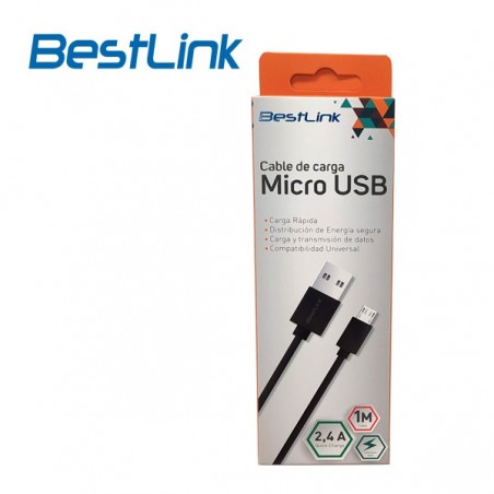 Cable cargador de 2,4amp micro USB