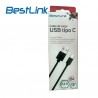 Cable USB Tipo C Carga Rápida de 2,4amp Negro 2m