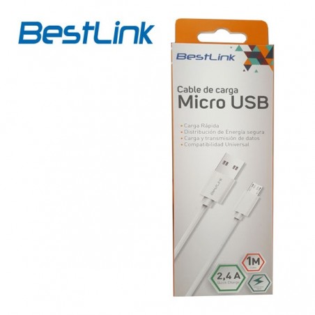 Cable cargador de 2,4amp micro USB