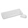 Combo Mini Teclado y Mouse Inalámbrico 2.4G Blanco