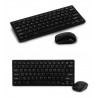 Combo Mini Teclado y Mouse Inalámbrico 2.4G Negro