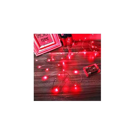 Guirnaldas 20 Led Largo 2m Color Rojo