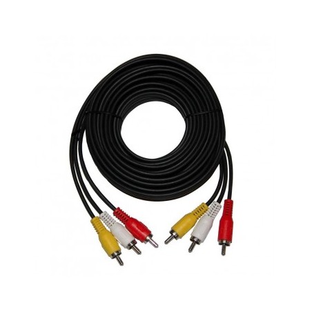 Cable Audio Video 3RCA a 3RCA 5mts