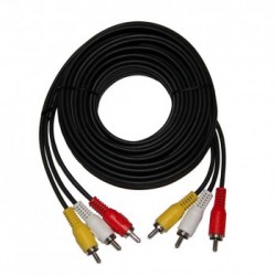 Cable Audio Video 3RCA a 3RCA 5mts