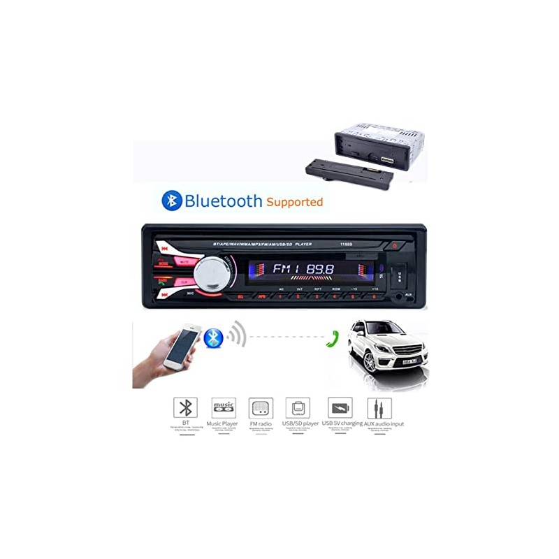 Radio de Auto Bluetooth 1188B BT MicroSD Aux