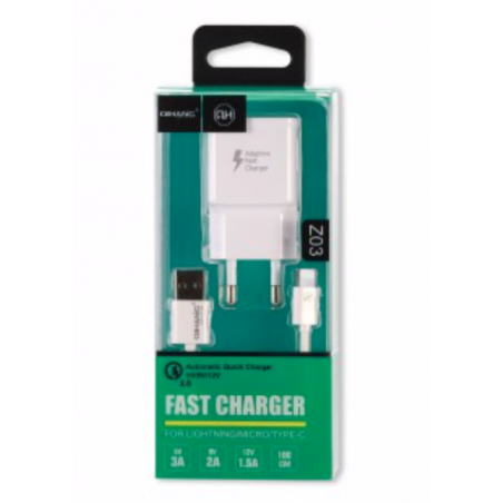 Cargador Celular Iphone Qihang Z03 Quick Charge 3.0