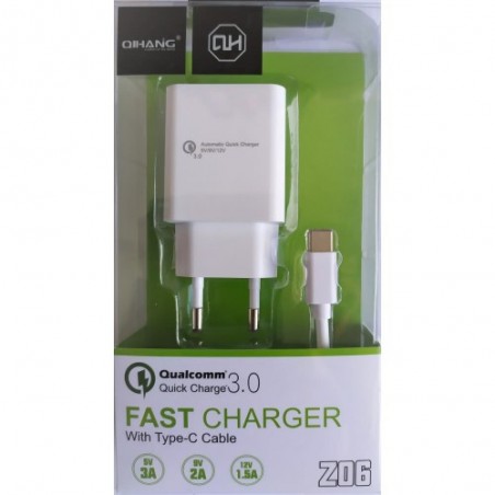 Cargador Celular Tipo C Qihang Z06 Quick Charge 3.0