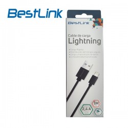 Cable USB a Lightning 2.4A iPhone BestLink Negro