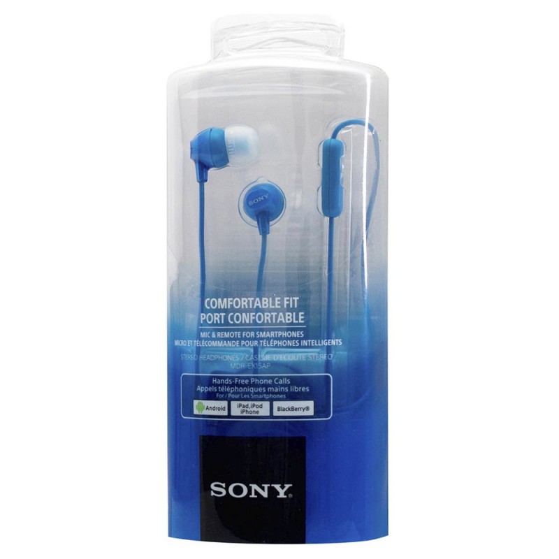 Audífonos Manos Libres Sony MDR EX15AP Azul