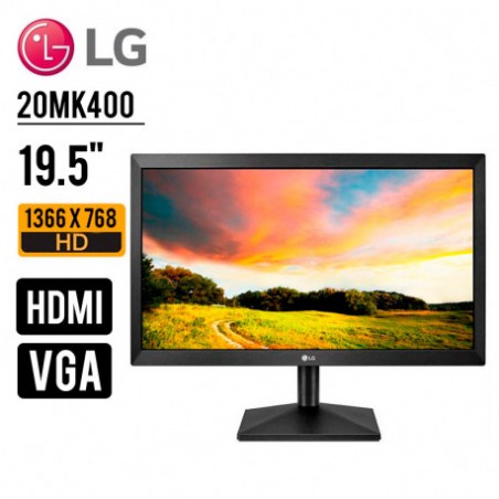 Monitor LG 19.5' Led 20MK400H-B HDMI VGA 1366X768