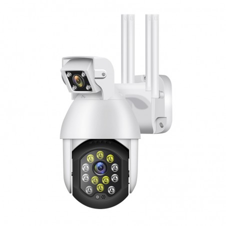 Camara IP WIFI PTZ Exterior Con Doble Camara De 2MPX