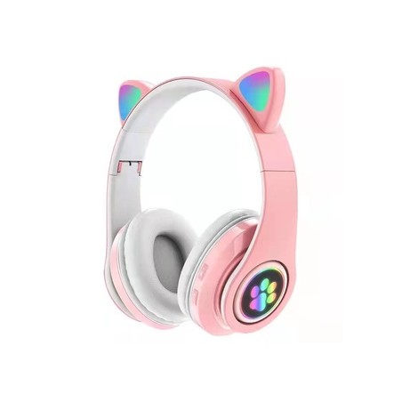 Audífonos Bluetooth PXZ-B39 Cat Ear Rosado