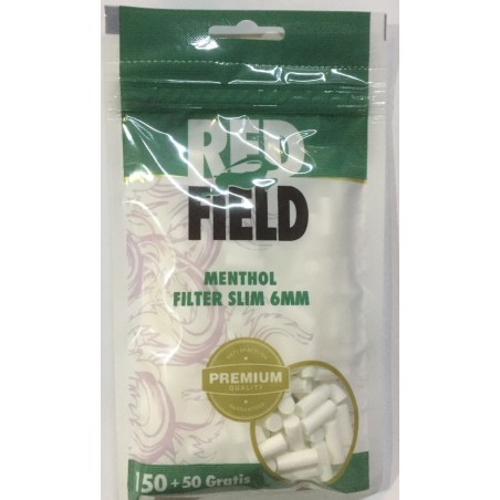 Filtros Redfield Slim Mentolado 6mm 150 + 50 gratis