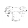 Extensión Central Poste Para Pergola 4"x4" Autoconstrución