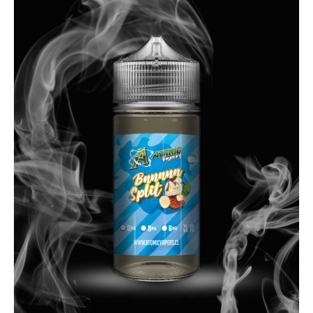 Liquido E-Liquid Atomice 100ml 0mg Banana Split