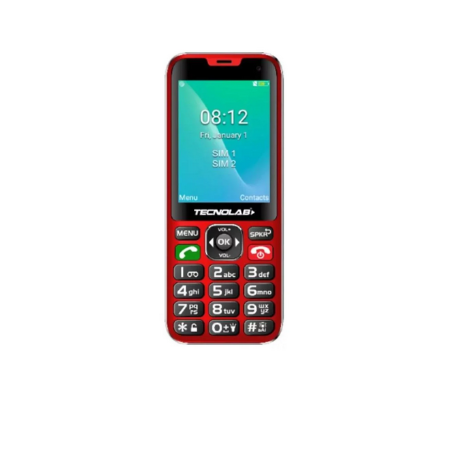 Telefono Senior 4G TegnoLab Dual Sim TL487 Red