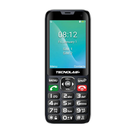 Telefono Senior 4G TegnoLab Dual Sim TL487 Black