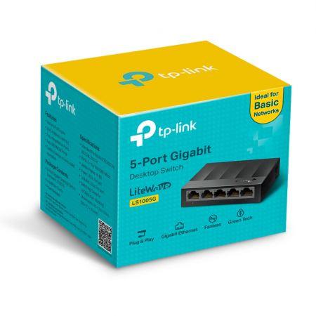 Switch TP-Link 5 puertos Gigabit LS1005G(UN)