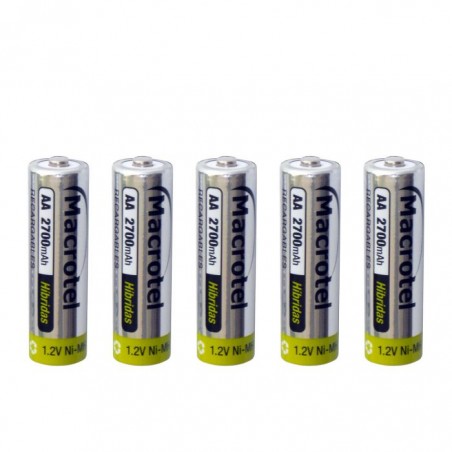 Pilas Recargables Híbridas AA 2700mAh Macrotel