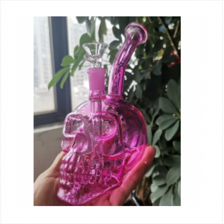 Bong Pyrex  Skull 25cm. Aprox. Cod. 67018