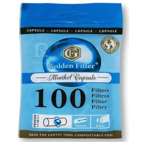 Filtros Golden Filter Click Menthol Slim 6mm