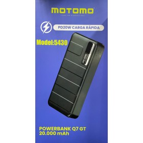 Power Bank Motomo 20.000mah 20W 1 Puerto USB y 1 Tipo C