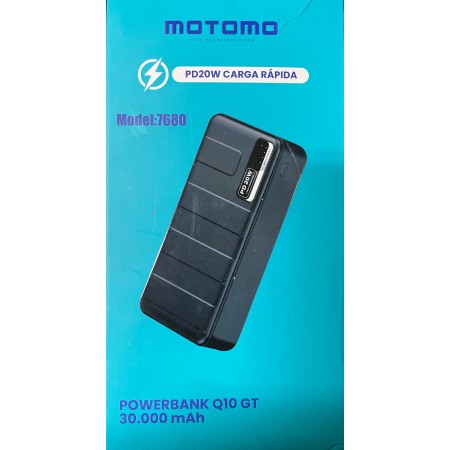 Power Bank Motomo 30.000mah 20W 1 Puerto USB y 1 Tipo C