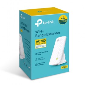 Repetidor Range Extender Wi-Fi Doble BAnda 300Mbps TP-LINK RE200 AC750