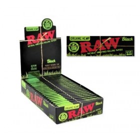 Papel RAW Black Organic Hemp 1 1/4