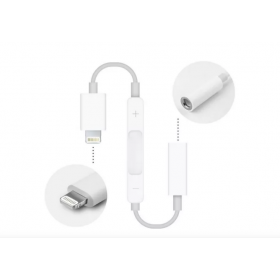 Cable Adaptador Iphone a 3.5 plus Con Control de Volumen