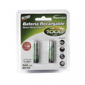 Pilas Recargables AAA 1000mAh Macrotel