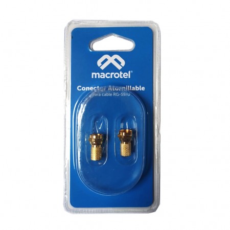 Conector Atornillable RG-59 Gold Macrotel MV-5284