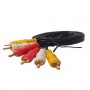 Cable de Audio Video 3RCA a 3RCA M/M de 1.8mts