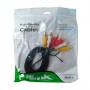 Cable de Audio Video 3RCA a 3RCA M/M de 1.8mts