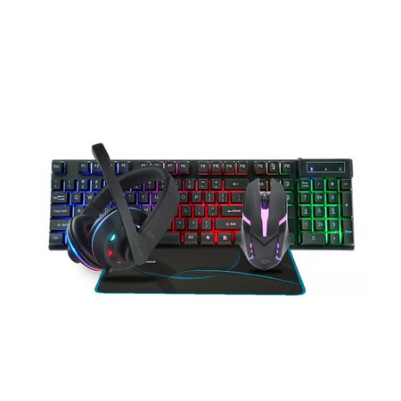 Kit Gamer 4 en 1 3DFX Ogmios Teclado Mouse Pad Audifonos