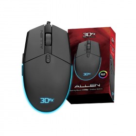 Mouse Gamer 3DFX RGB Allen 3200 DPI Negro