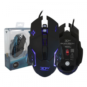 Mouse Gamer 3DFX RGB Skirmisch Professional 4800 DPI Negro