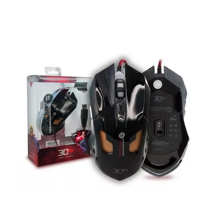 Mouse Gamer 3DFX RGB Stricker 4000 DPI Negro