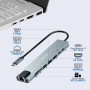 Adaptador Multipuerto USB C 8 en 1, Aluminio / UL-ADC804