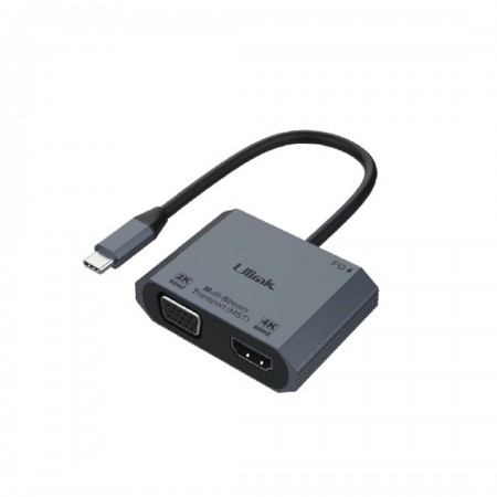 Adaptador USB-C A HDMI + VGA Aluminio / mod. UL-ADC420V