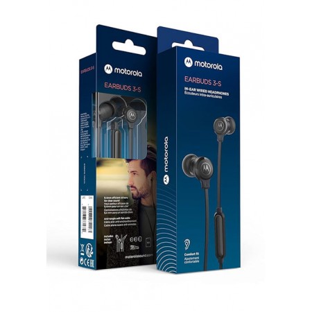 Audifonos Motorola Earbuds 3-S In Ear Jack 3.5mm Negro