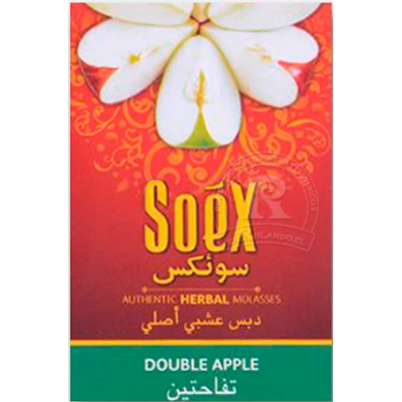 Tabaco Narguil Hookah Soex Doble Manzana 50grs